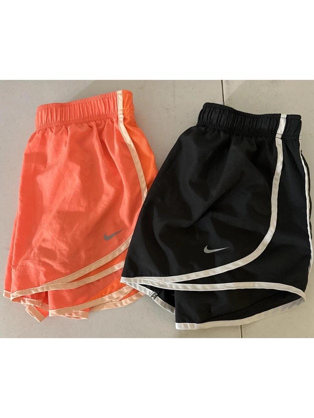 2 Pairs Nike Dri Fit Running Athletic Workout Black & Peach Both Size Medium